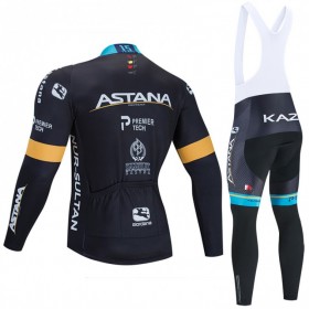 Set Langarmtrikot + Trägerhose Lange 2020 Astana Pro Team N002